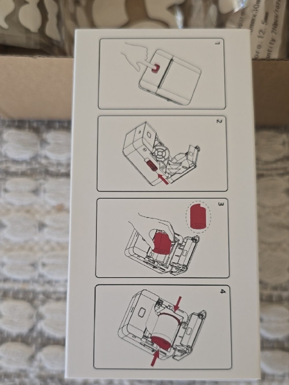 2 Inch Label Printer with White Label Rolls - Picture 2 of 8